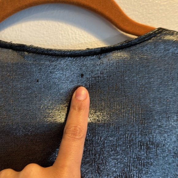 SALE‼️Zara Metallic Ruffle Mini Dress size Small - Picture 6 of 7